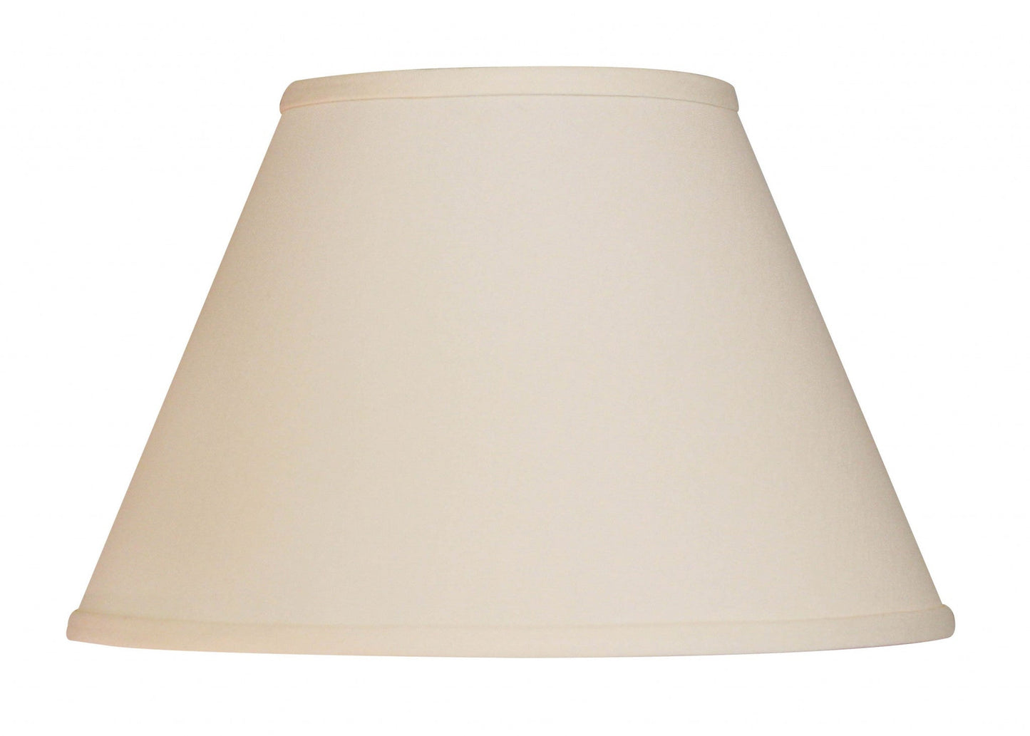 HomeRoots 12" Premium Empire Slanted No Slub Lampshade in Ivory Finish