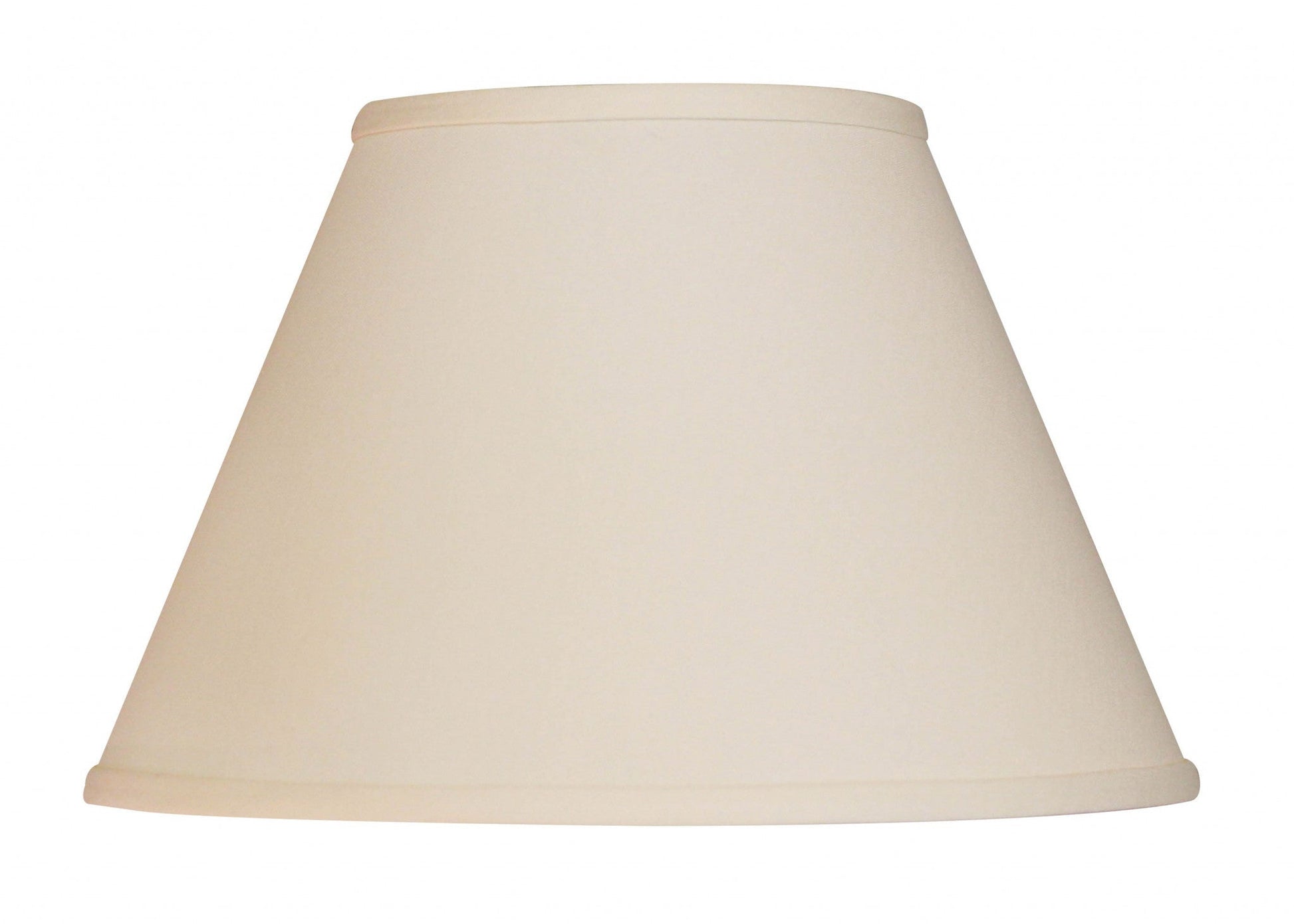 HomeRoots 12" Premium Empire Slanted No Slub Lampshade in Ivory Finish