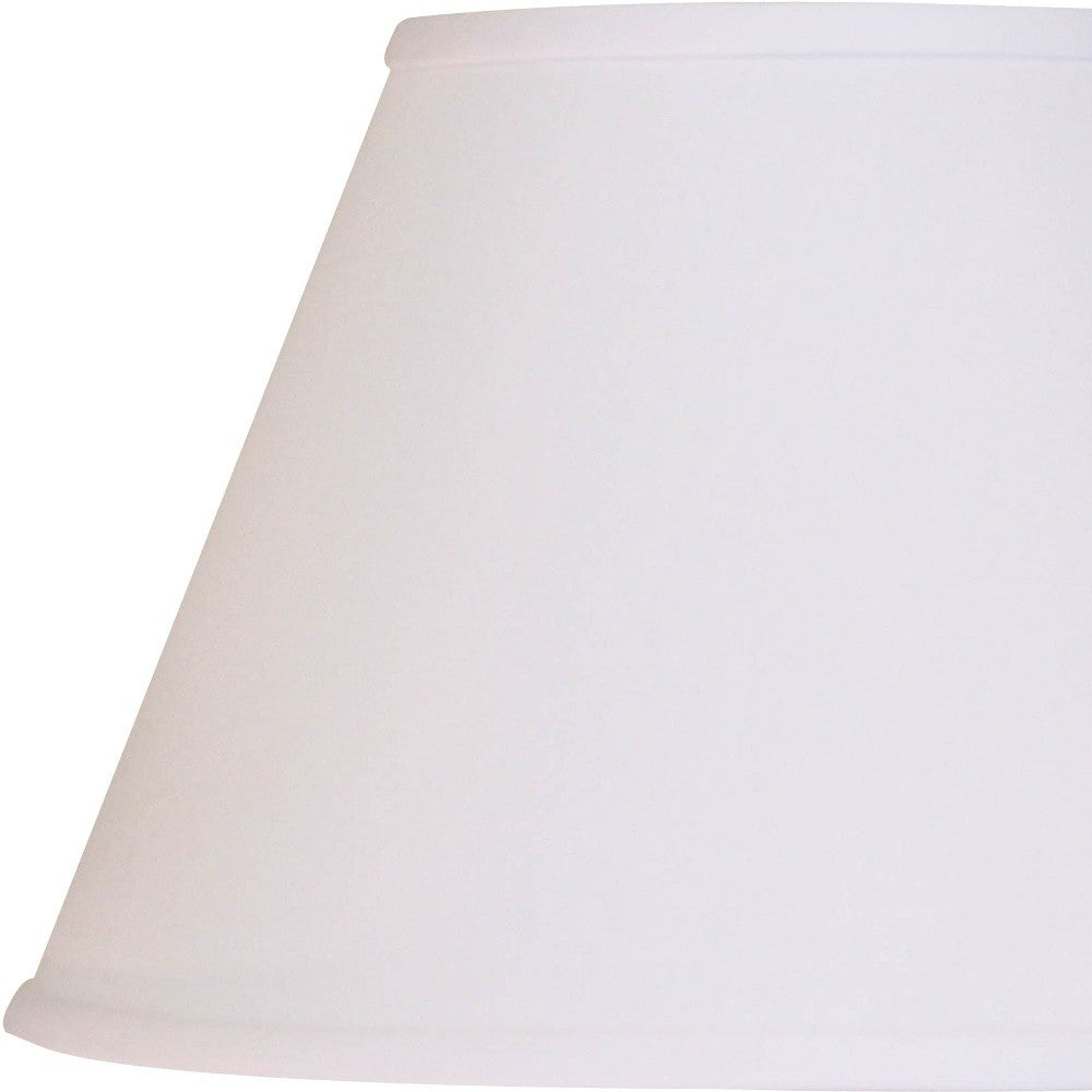 HomeRoots 12" Premium Empire Slanted No Slub Lampshade in White Finish