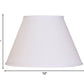 HomeRoots 12" Premium Empire Slanted No Slub Lampshade in White Finish
