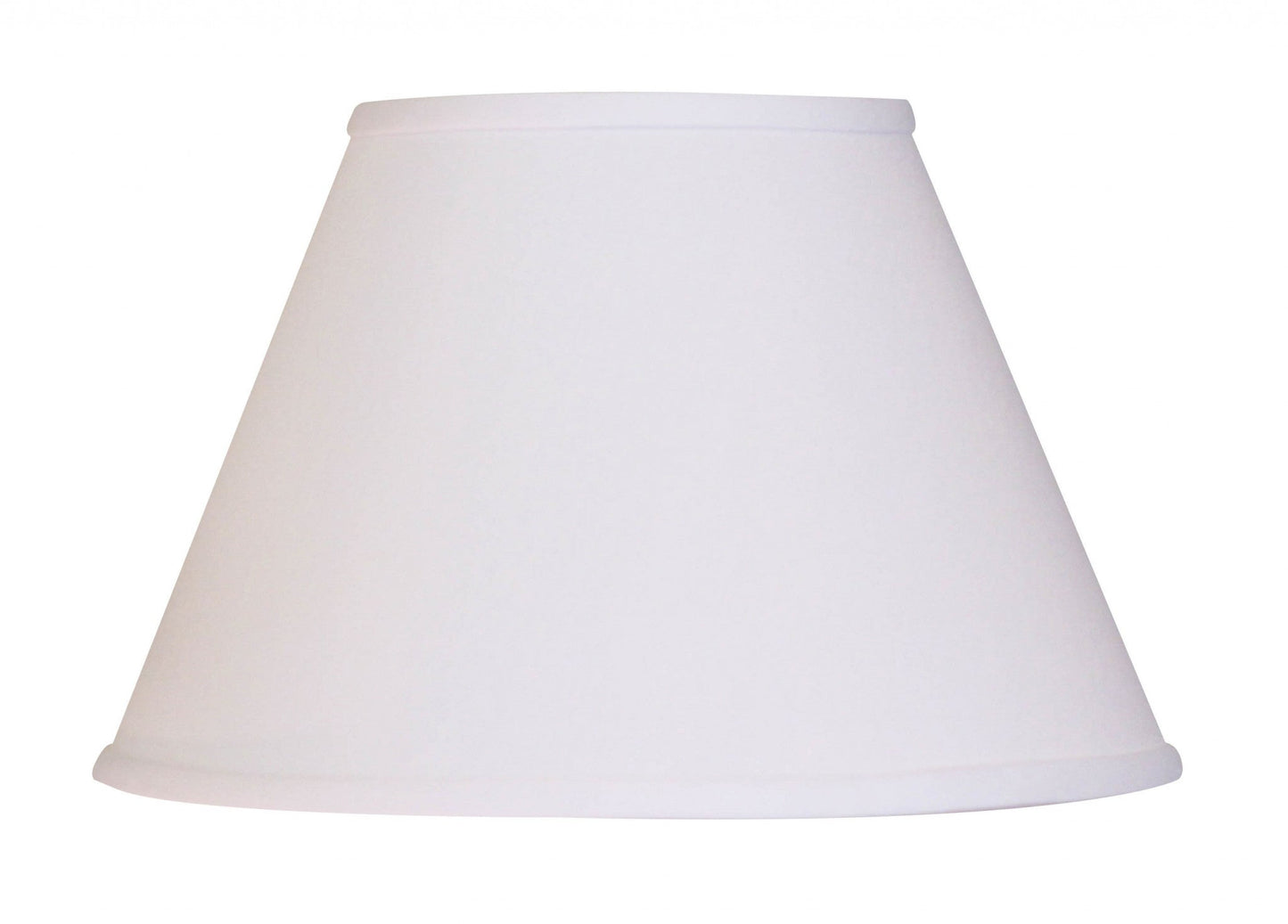 HomeRoots 12" Premium Empire Slanted No Slub Lampshade in White Finish