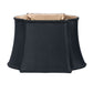 HomeRoots 12" Premium Oblong Shantung Lampshade in Black Finish With Bronze Lining