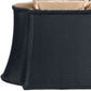 HomeRoots 12" Premium Oblong Shantung Lampshade in Black Finish With Bronze Lining