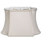 HomeRoots 12" Premium Oblong Shantung Lampshade in Cream Finish