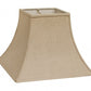HomeRoots 12" Premium Square Bell Slanted Linen Lampshade in Dark Wheat Finish