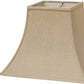 HomeRoots 12" Premium Square Bell Slanted Linen Lampshade in Dark Wheat Finish