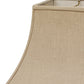 HomeRoots 12" Premium Square Bell Slanted Linen Lampshade in Dark Wheat Finish