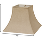 HomeRoots 12" Premium Square Bell Slanted Linen Lampshade in Dark Wheat Finish