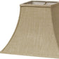HomeRoots 12" Premium Square Bell Slanted Linen Lampshade in Light Wheat Finish