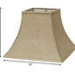 HomeRoots 12" Premium Square Bell Slanted Linen Lampshade in Light Wheat Finish
