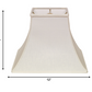 HomeRoots 12" Premium Square Bell Slanted Linen Lampshade in White Finish