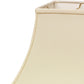 HomeRoots 12" Premium Square Bell Slanted No Slub Lampshade in Ivory Finish