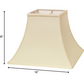HomeRoots 12" Premium Square Bell Slanted No Slub Lampshade in Ivory Finish