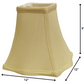 HomeRoots 12" Premium Square Monay Shantung Lampshade in Antique White Finish