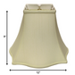 HomeRoots 12" Premium Square Monay Shantung Lampshade in Ivory Finish