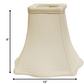HomeRoots 12" Premium Square Monay Shantung Lampshade in White Finish