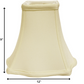 HomeRoots 12" Premium Square No Slub Lampshade in Ivory Finish