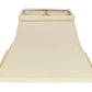 HomeRoots 12" Rectangle Bell No Slub Lampshade in Ivory Finish