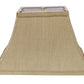 HomeRoots 12" Rectangle Bell No Slub Lampshade in Pale Brown Finish
