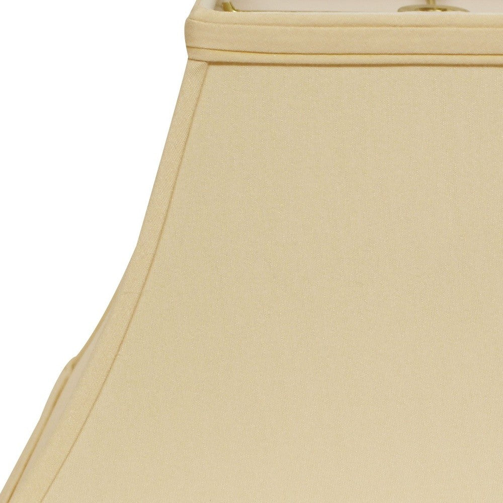 HomeRoots 12" Rectangle Bell No Slub Lampshade in Slate Grey Finish