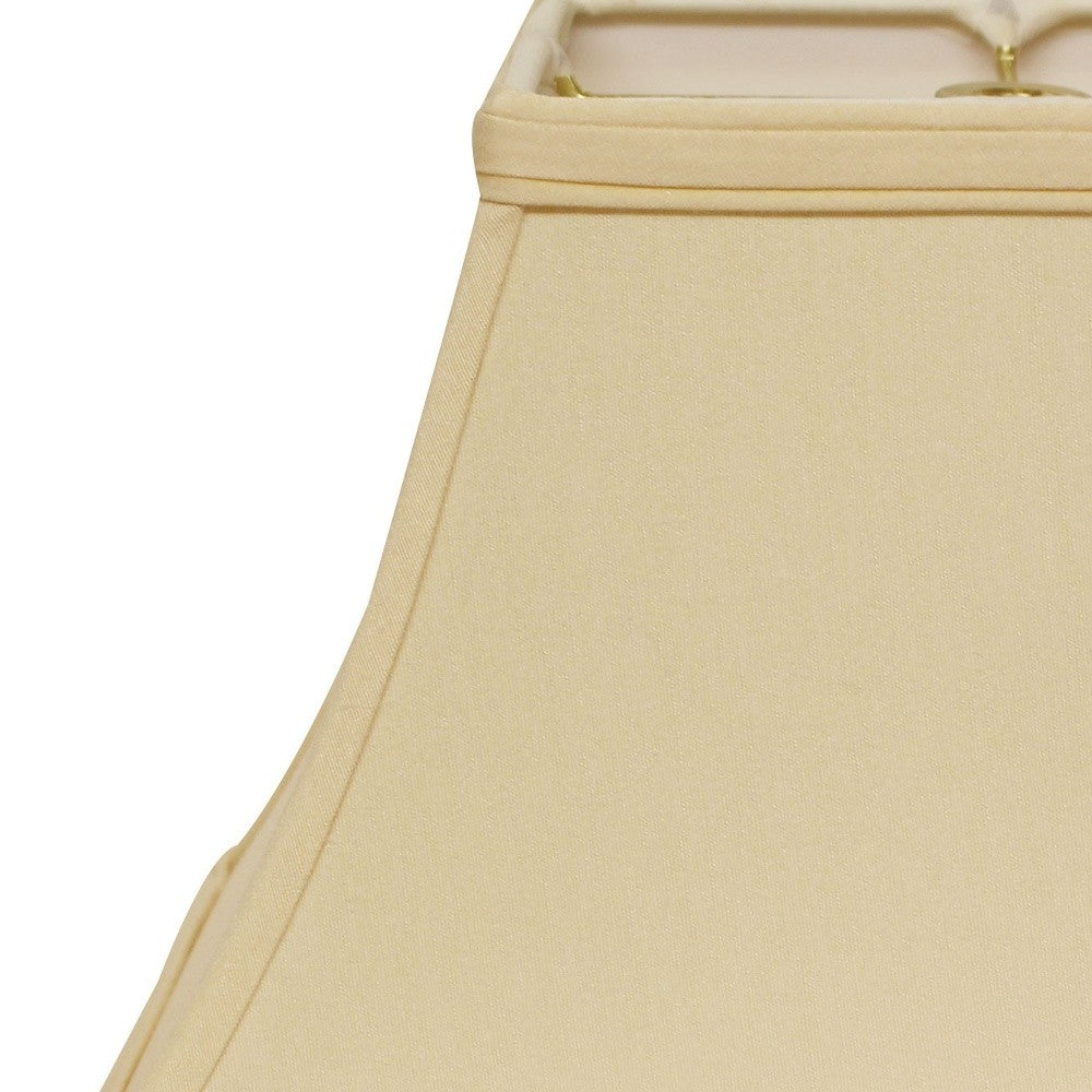 HomeRoots 12" Rectangle Bell No Slub Lampshade in Slate Grey Finish