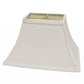 HomeRoots 12" Rectangle Bell No Slub Lampshade in White Finish