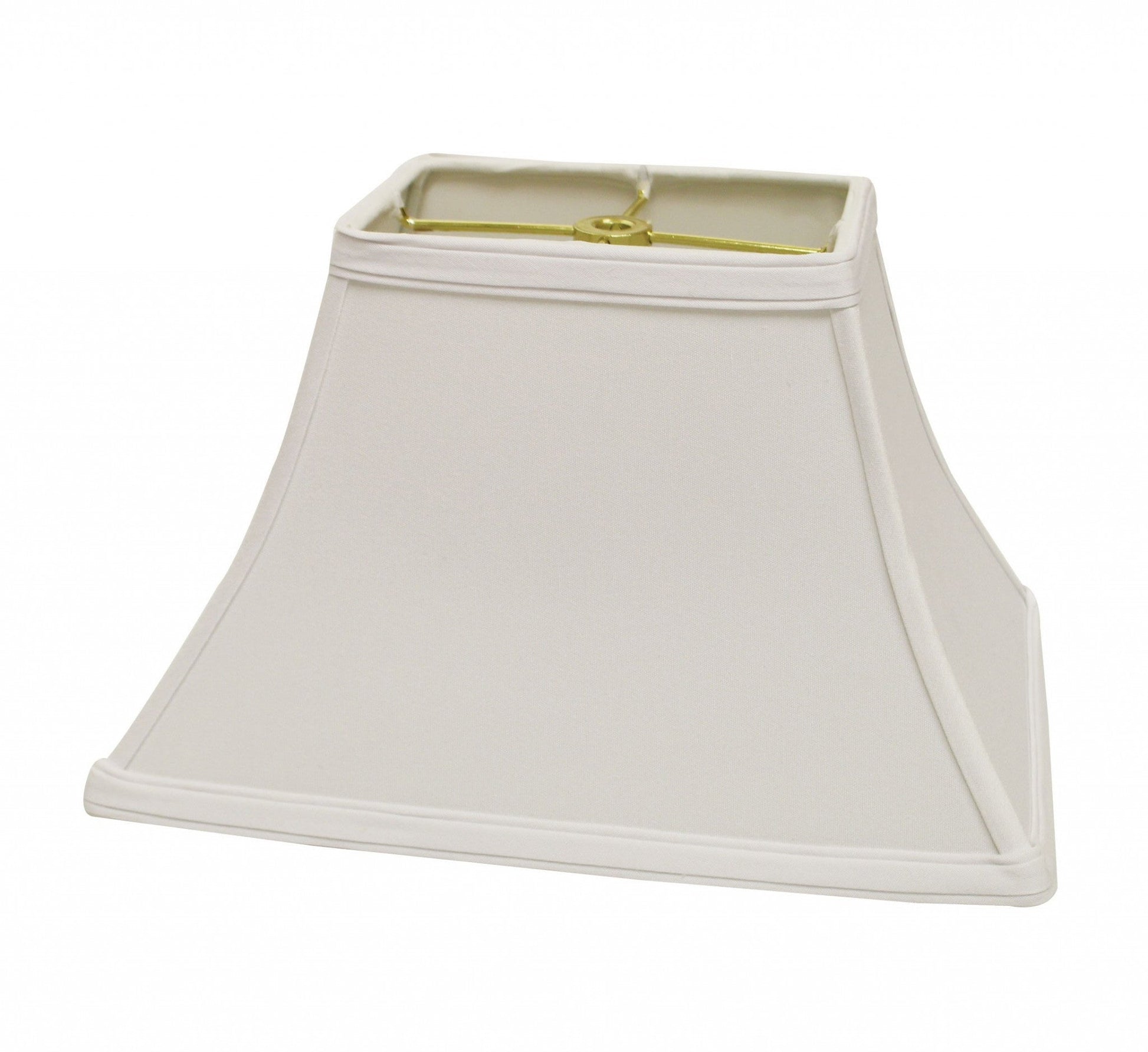 HomeRoots 12" Rectangle Bell No Slub Lampshade in White Finish
