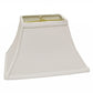 HomeRoots 12" Rectangle Bell No Slub Lampshade in White Finish