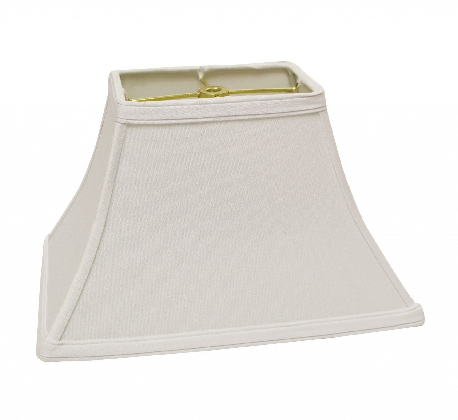 HomeRoots 12" Rectangle Bell No Slub Lampshade in White Finish