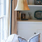 HomeRoots 12" Shallow Drum Parchment Lampshade With Faux Snakeskin Finish