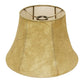 HomeRoots 12" Shallow Drum Parchment Lampshade With Faux Snakeskin Finish