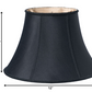 HomeRoots 12" Slanted Bell Paperback Shantung Lampshade in Black Finish