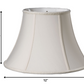 HomeRoots 12" Slanted Bell Paperback Shantung Lampshade in Cream Finish