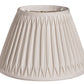 HomeRoots 12" Slanted Bell Smocked Paperback Shantung Lampshade in Cream Finish