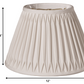 HomeRoots 12" Slanted Bell Smocked Paperback Shantung Lampshade in Cream Finish