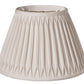 HomeRoots 12" Slanted Bell Smocked Paperback Shantung Lampshade in Cream Finish