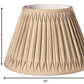 HomeRoots 12" Slanted Bell Smocked Paperback Shantung Lampshade in Vintage Gold Finish