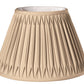 HomeRoots 12" Slanted Bell Smocked Paperback Shantung Lampshade in Vintage Gold Finish
