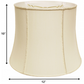 HomeRoots 12" Slanted Girdle Shantung Lampshade in Ivory Finish