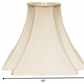 HomeRoots 12" Slanted Notch Square Shantung Lampshade in Ivory Finish