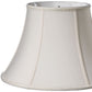 HomeRoots 12" Slanted Oval Paperback Shantung Lampshade in Cream Finish