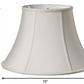 HomeRoots 12" Slanted Oval Paperback Shantung Lampshade in Cream Finish