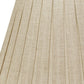 HomeRoots 12" Slanted Paperback Linen Lampshade With Box Pleat in Cream Finish