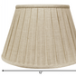 HomeRoots 12" Slanted Paperback Linen Lampshade With Box Pleat in Cream Finish