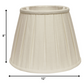 HomeRoots 12" Slanted Paperback Linen Lampshade With Box Pleat in White Finish