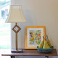 HomeRoots 12" Slanted Rectange Bell Monay Shantung Lampshade in White Finish