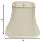 HomeRoots 12" Slanted Rectange Bell Monay Shantung Lampshade in White Finish
