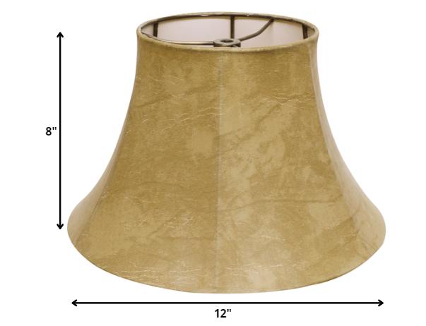 HomeRoots 12" Slanted Softback Parchment Lampshade in Faux Snakeskin Finish