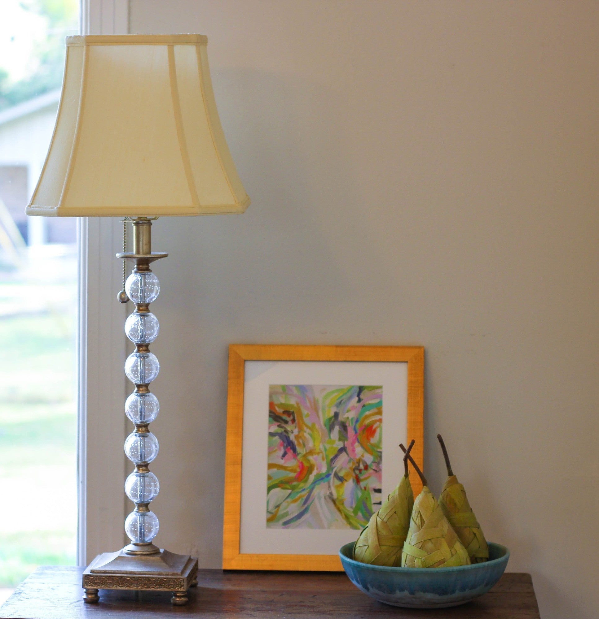 HomeRoots 12" Slanted Square Bell Monay Shantung Lampshade in Antique White Finish
