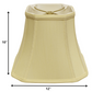 HomeRoots 12" Slanted Square Bell Monay Shantung Lampshade in Antique White Finish